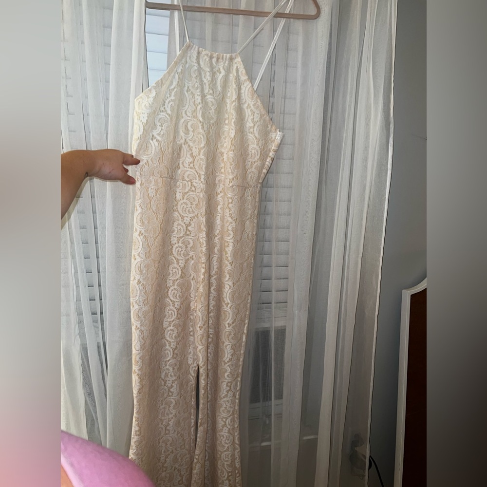 White Lace Jumpsuit